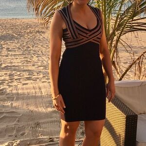 Authentic HERVE LEGER Navy Bandage Medium Dress